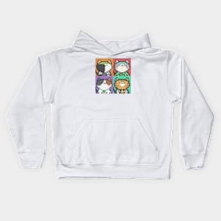 Pixel Cat Tile 040 Kids Hoodie